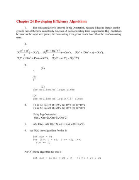 Chapter 24 Developing Efficient Algorithms