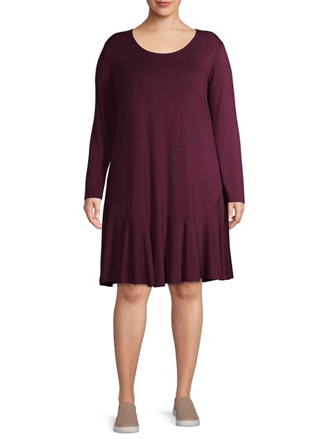 Terra & Sky - Terra & Sky Women's Plus Size Knit Peplum Dress - Walmart ...