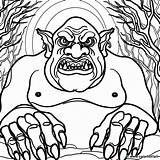 Scary ogre coloring Page Download Or Print For Free sketch template