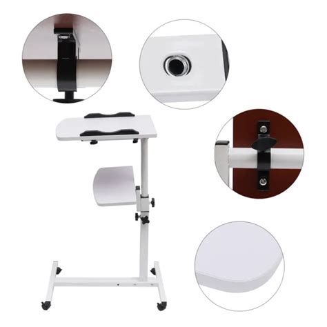 HEIGHT ADJUSTABLE LAPTOP Table Computer Desk Sofa Bed Stand Rolling Workstation $47.94 - PicClick