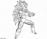 Vegeta Super Saiyan 3 coloring Page sketch template