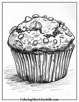 Muffin Coloring Pages Free PDF Printables  Sheets For Kids sketch template