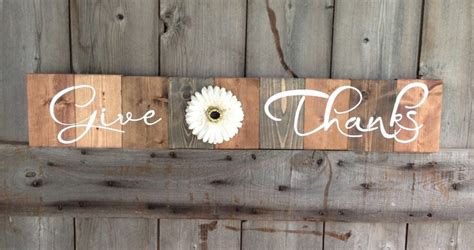 Give Thanks Wood Sign Measures 31 inches long and 5 1/2 | Etsy