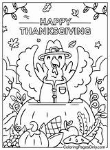 Thanksgiving Coloring Day Turkey Sheets Outline Simple Pages Color Kids  sketch template