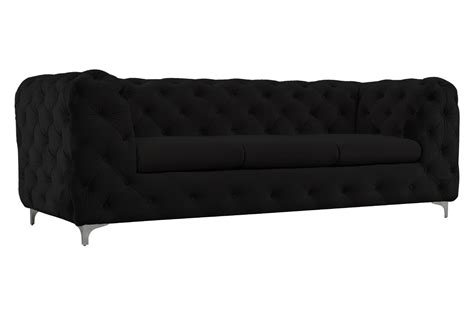 Sophia Black 321 Seater Sofa Set Living Room Furniture ...