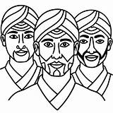 Three Men In turbans coloring Page 51713335 Vector Art At Vecteezy sketch template
