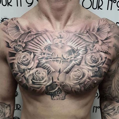 tattoos for men christian #Tattoosformen | Cool chest tattoos, Chest piece tattoos, Pieces tattoo