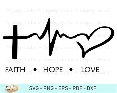 Faith Hope Love Svg, Faith Cross Svg, Cross Svg, Love Svg, Hope Svg, Christian Svg, Blessed Svg ...