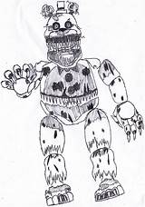 F Naf 4 Nightmare Coloring Pages sketch template