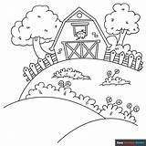 Fazenda Para Colorir  40 Desenhos Fofos Imprimir sketch template