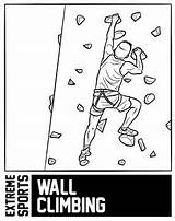 Wall Climbing Extreme Sports Coloring Page/Book By SCWorkspace  TPT sketch template