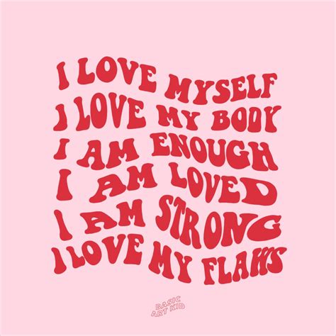 Self Love Affirmations Aesthetic Art Print 4 Colour Options | Etsy UK | Quote aesthetic, Happy ...