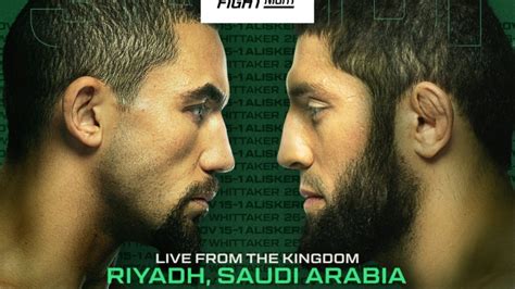 UFC Saudi Arabia: ‘Whittaker vs. Aliskerov’ Live Results and Highlights | BJPenn.com