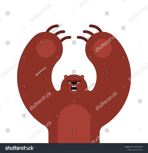 Grizzly Bear Evil Isolated Cartoon Style Stock Illustration 2183349479 | Shutterstock