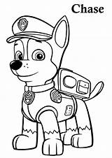 Chase Paw Patrol Coloring Page sketch template
