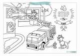 Fireman  Free Printable coloring For Kids Petit Fernand sketch template