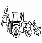 Backhoe Coloring Pages sketch template
