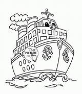 Cartoon Big Ship coloring Page For Kids Transportation coloring Pages  sketch template