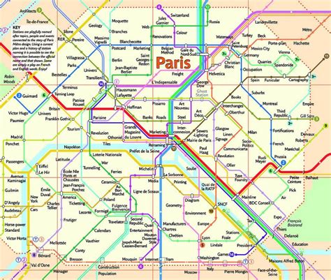 Printable Paris Metro Map