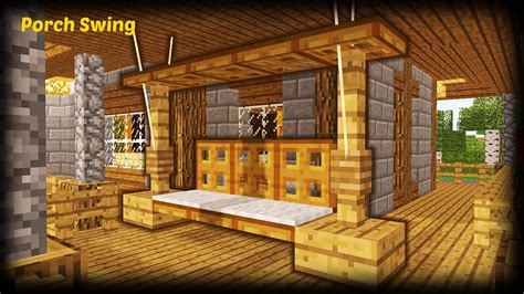 Minecraft - How To Make A Porch Swing - YouTube