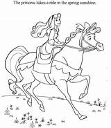 Princess And Horse Coloring Pages  Easy For Kids sketch template