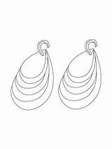 Earring Coloring Pages sketch template