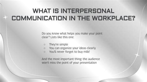 Interpersonal Communication at Workplace | Google Slides