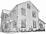 House Made From Wood In Houses Coloring Page  Color Luna sketch template