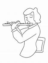 Flute Flauta Tocando Menino Imprimir Kleurwedstrijd Tudodesenhos  sketch template