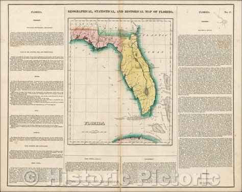 Historic Map - Geographical, Statistical and Historical Map of Florida ...