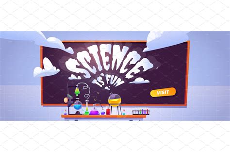 Science lab banner for study and | Vector Graphics ~ Creative Market