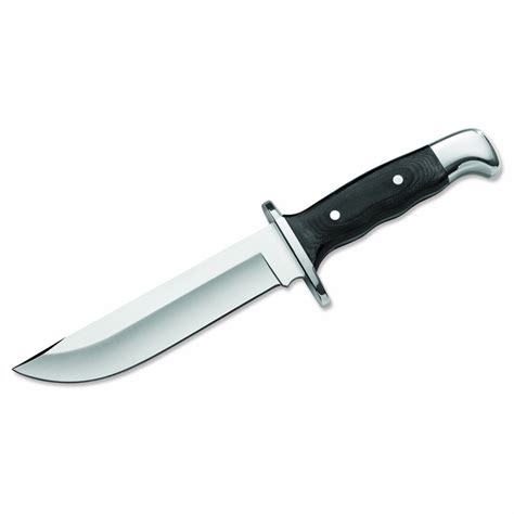 Buck 124 Black Micarta Frontiersman Hunter Knife - Red Hill Cutlery