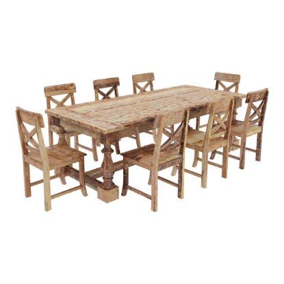 Rustic Solid Wood Dining Table and Chair Sets | 6,8,10,12 Seater Dining Table Sets.