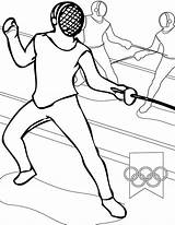 Fencing Coloring Page sketch template