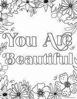 You Are Beautiful coloring Page  Favorite Printables sketch template