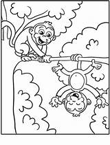 Monkey Coloring Pages PDF Printable  Coloringfoldercom sketch template