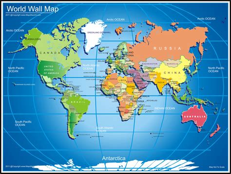World wall map, wall map
