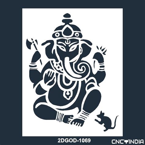 2DGOD-1069 Shri Ganesh Ji Vector DXF EPS File Download - CNC INDIA