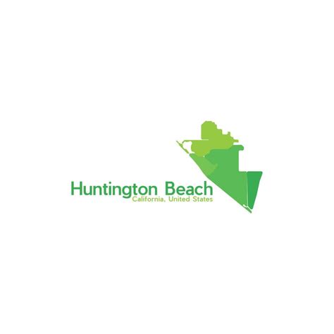 Huntington Beach City Map Geometric Modern Logo 24032060 Vector Art at Vecteezy