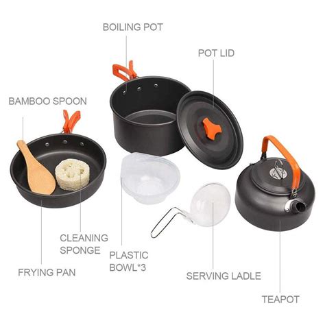 Full-set Camping Cookware | Hiking & Backpacking Cookset – The Big Sports