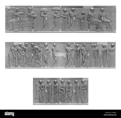 Frieze of the parthenon Cut Out Stock Images & Pictures - Alamy