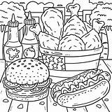 4th Of July Traditional Food Coloring Page 19979756 Vector Art At Vecteezy sketch template