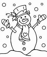 Snowmen Coloring Pages Children sketch template