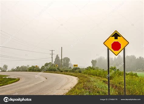 Stop Ahead Road Sign