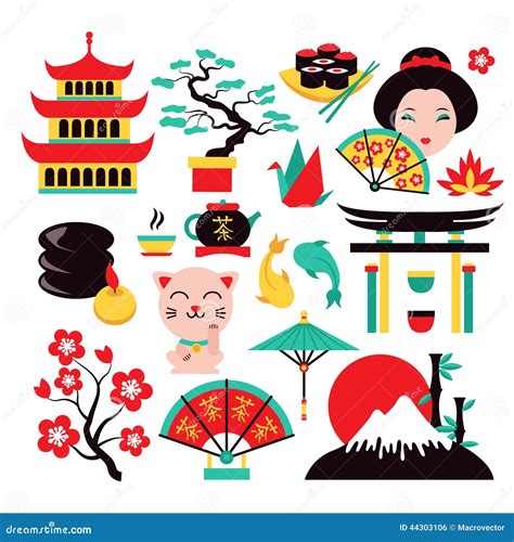 Japan Symbols Vector Illustration | CartoonDealer.com #94655660