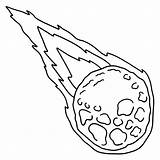 Premium Vector  Falling Asteroid Isolated Coloring Page For Kids sketch template