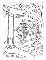 120  Treehouse Coloring Pages For Kids & Adults Free Printable PDFs sketch template
