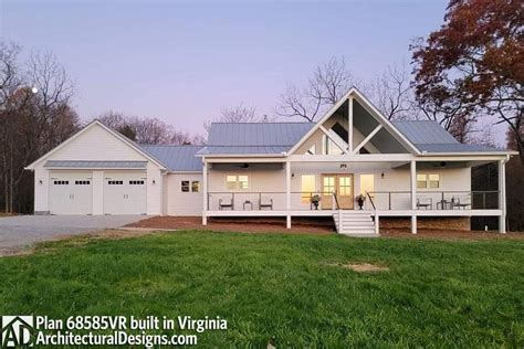 This versatile mountain ranch home plan features a dramatic metal roof ...