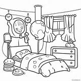 Cozy Sleepover Scene Coloring Page 14631 11516 sketch template