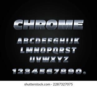 Chrome Alphabet Font Metallic Effect Letters Stock Vector (Royalty Free) 2287327075 | Shutterstock